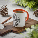 "White Sunflower" Colorful Mugs, 11oz
