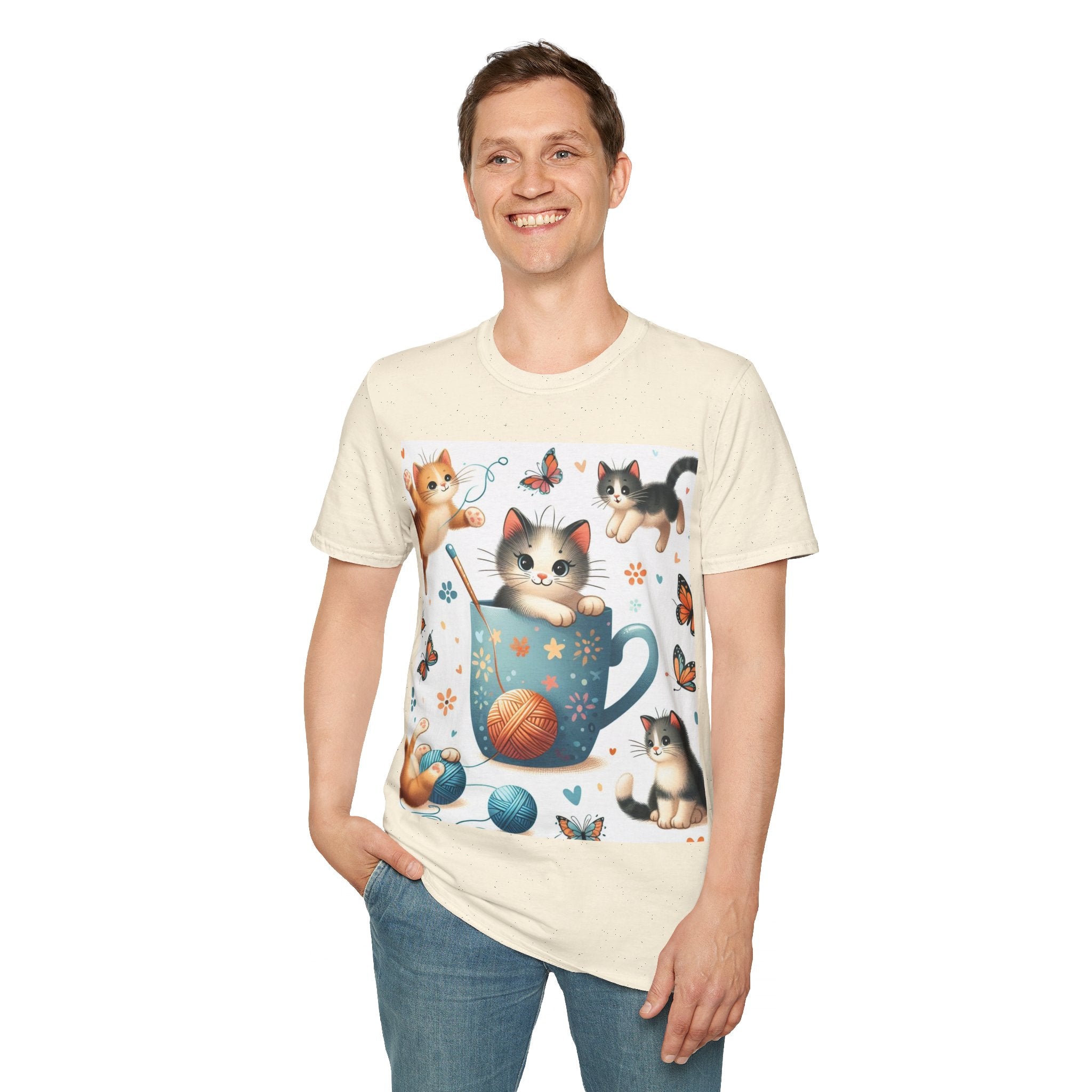 Purr-fect Comfort for Cat Lovers: Unisex Soft-Style T-Shirt