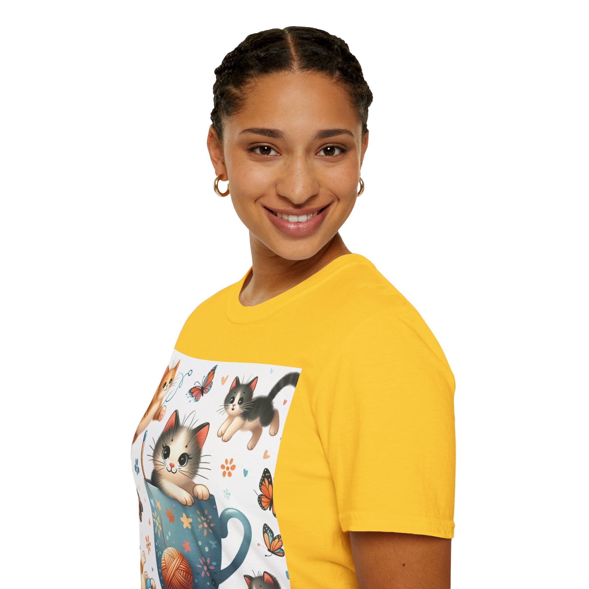 Purr-fect Comfort for Cat Lovers: Unisex Soft-Style T-Shirt