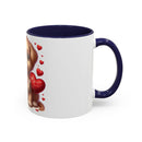 "Puppy and Roses" Accent Coffee Mug (11, 15oz)