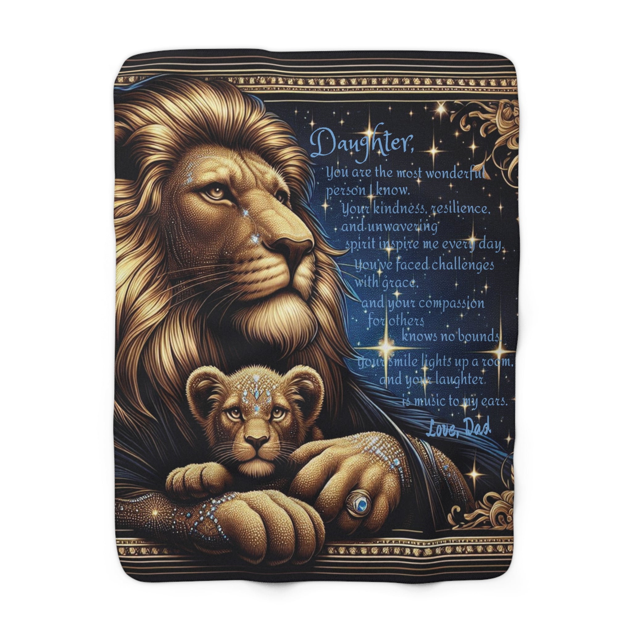 “My Daughter Is the Most Wonderful Person I Know” Sherpa Fleece Blanket