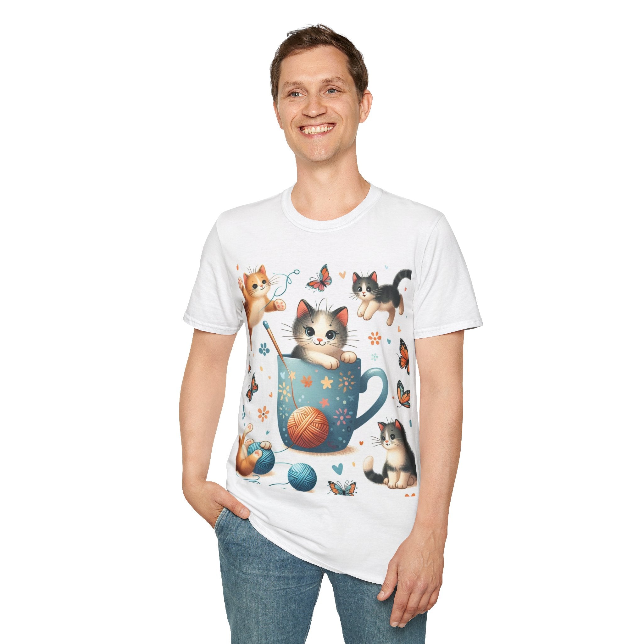 Purr-fect Comfort for Cat Lovers: Unisex Soft-Style T-Shirt