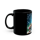 Snowman Black Mug