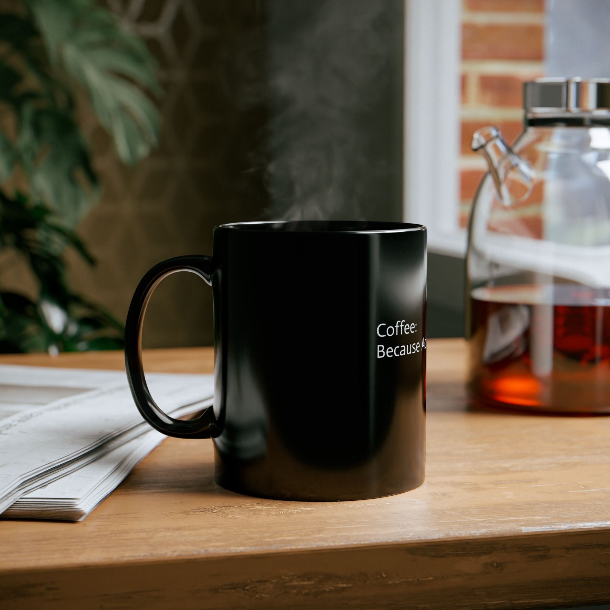 “Conquer the Day with a Cup of Can-Do: The ‘Adulting’ Mug” Black Mug (11oz, 15oz)