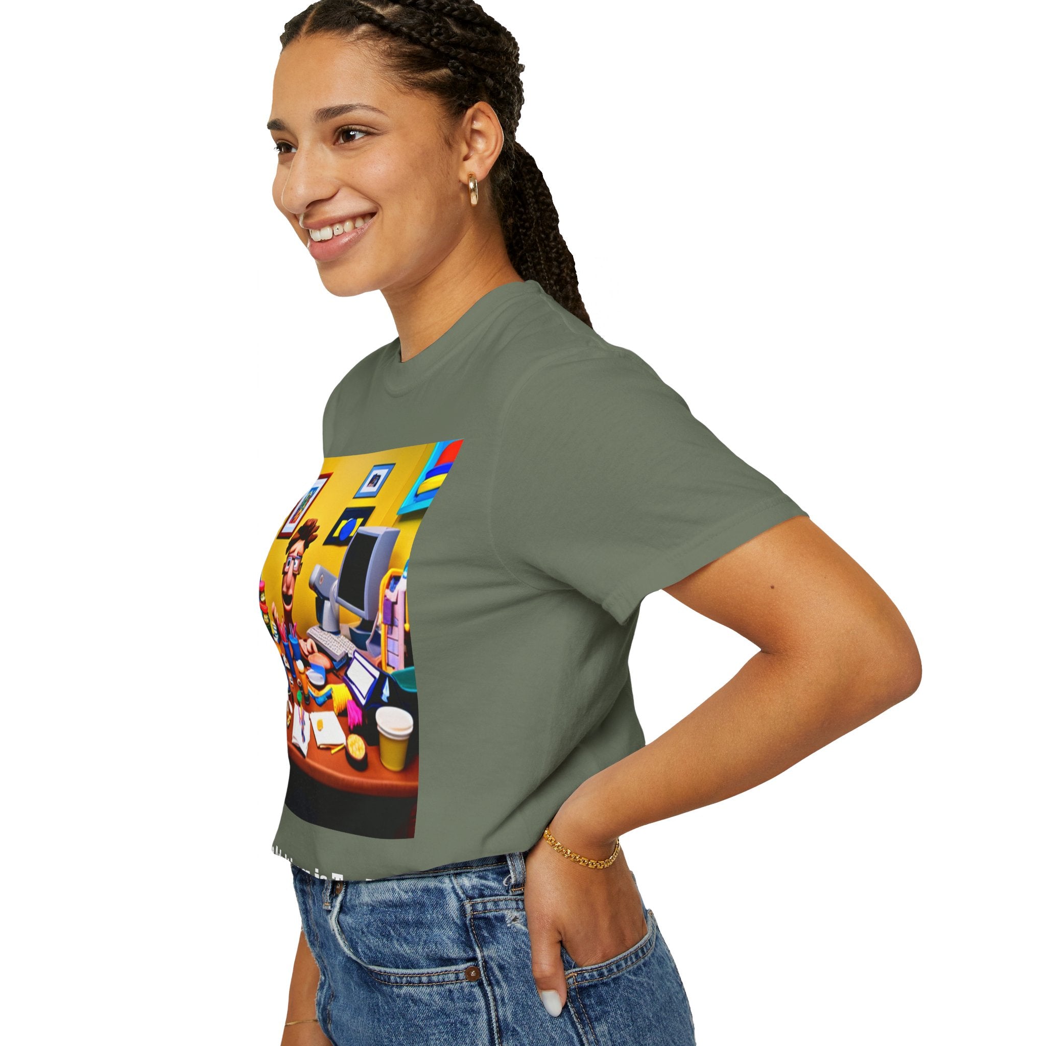 Unisex "Coffee: Because Adulting is Too Hard" Garment-Dyed T-shirt