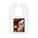 "Cozy Fire" Baby Contrast Trim Jersey Bib