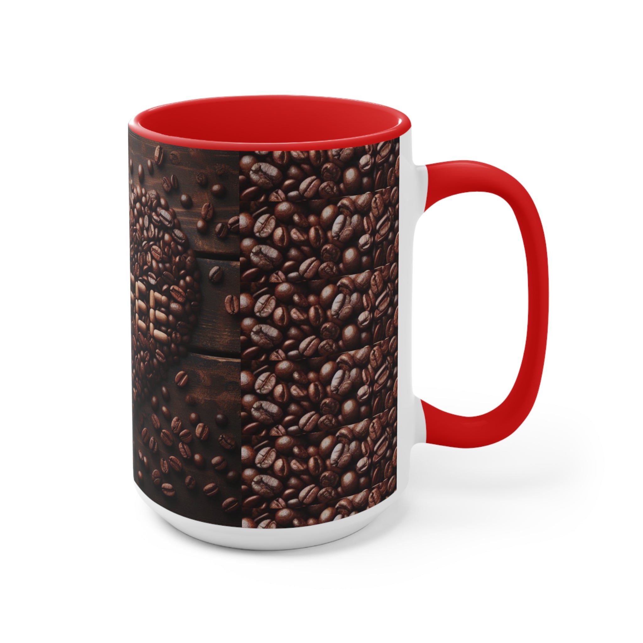 Coffee Bean Heart Accent Mugs