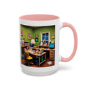“Coffee: Because Adulting is Hard"  Accent Coffee Mug (11, 15oz)