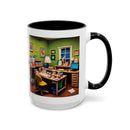 “Coffee: Because Adulting is Hard"  Accent Coffee Mug (11, 15oz)