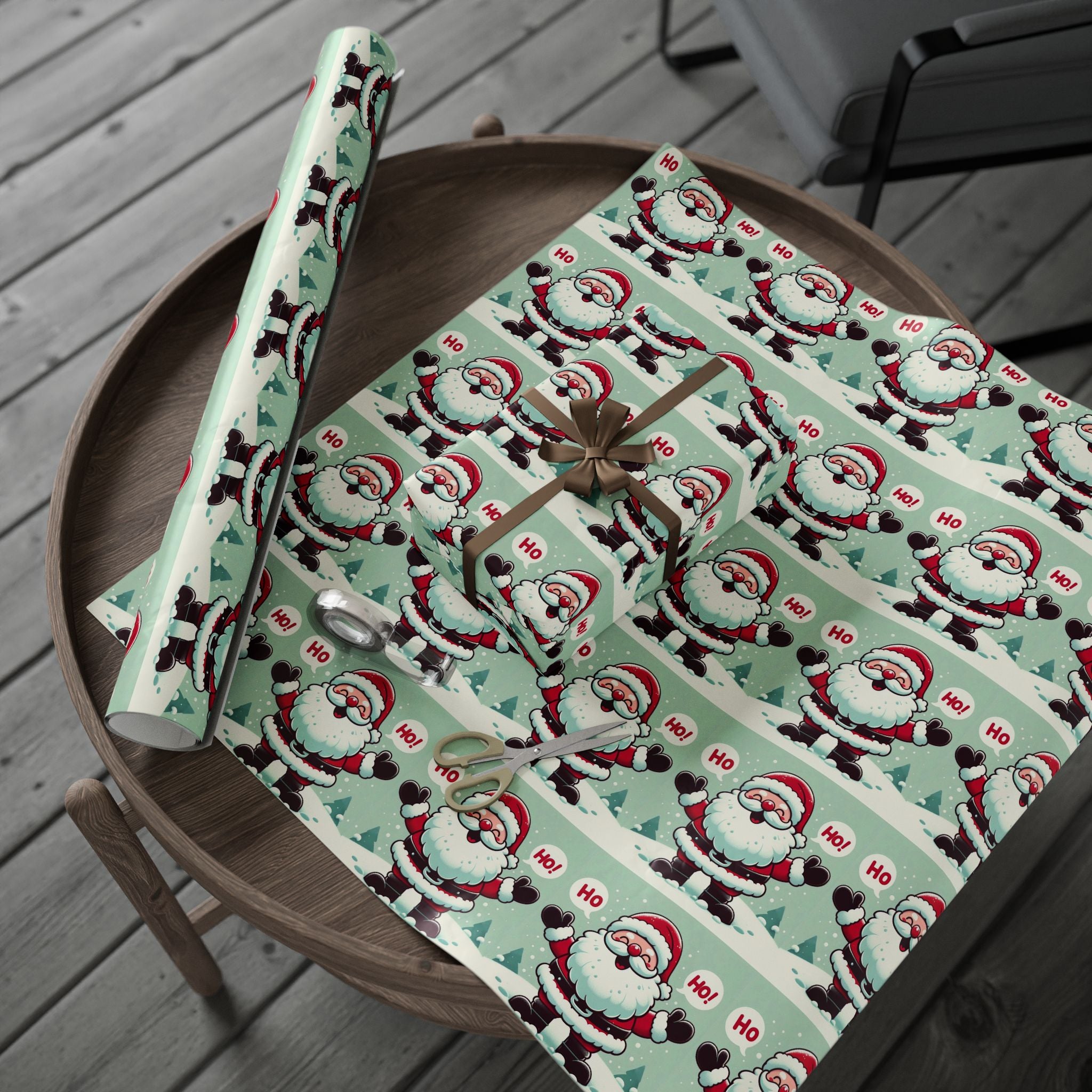 Santa Ho, Ho Print Wrapping Paper