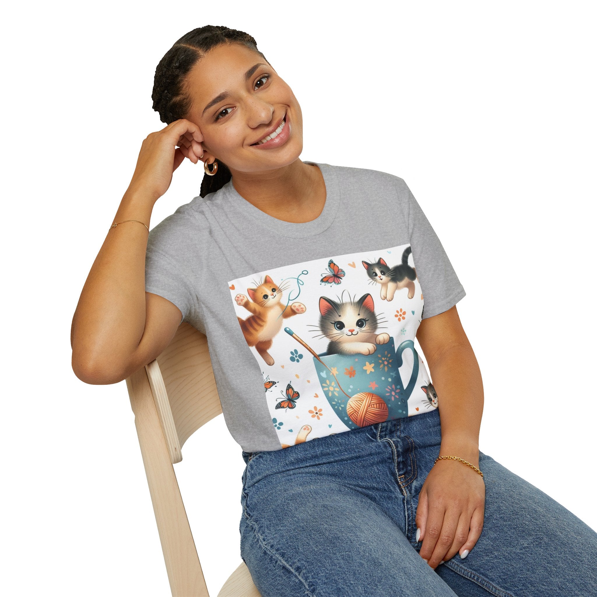 Purr-fect Comfort for Cat Lovers: Unisex Soft-Style T-Shirt