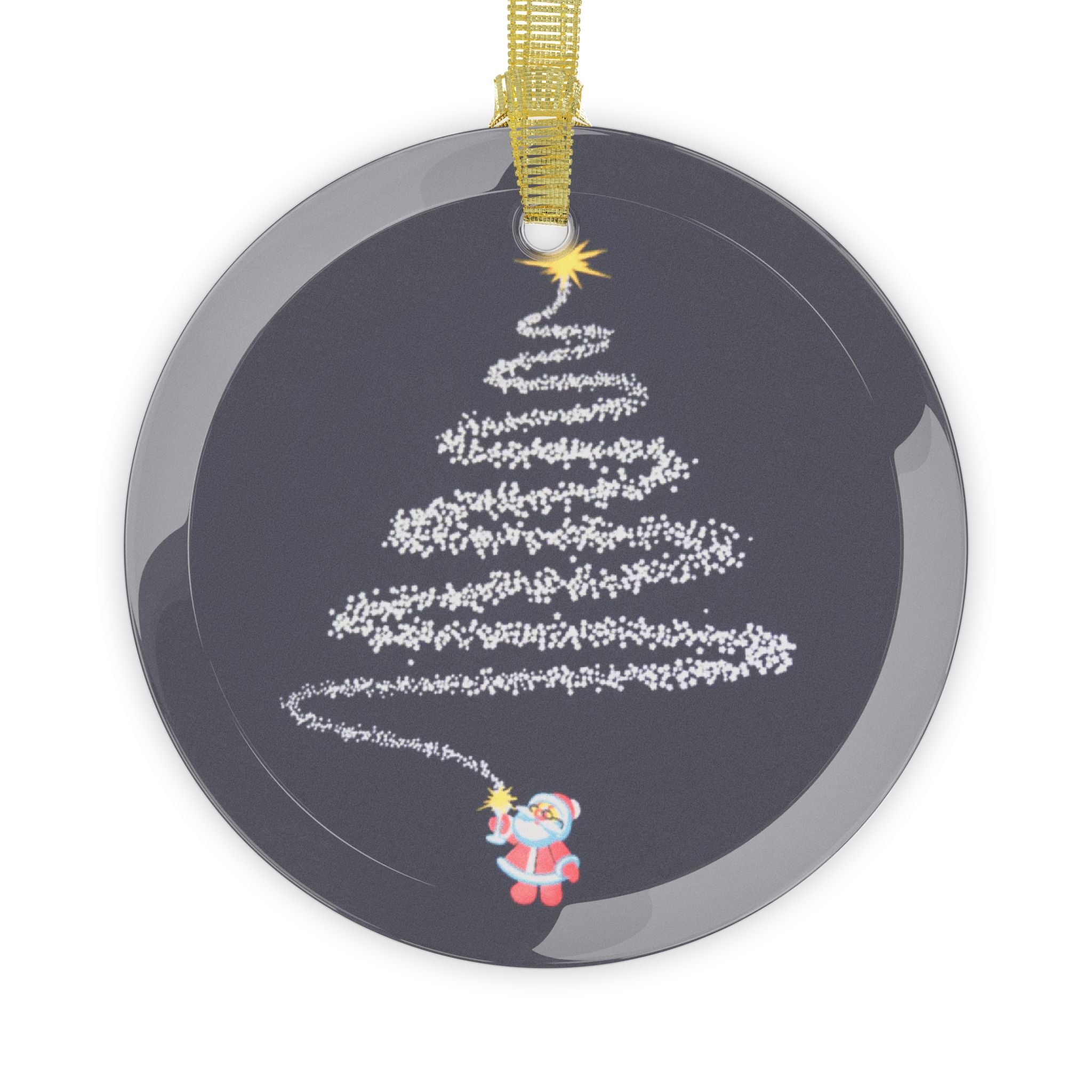 Fireworks Christmas Tree Glass Ornaments