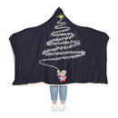 Fireworks Christmas Tree Pattern Hooded Snuggle Blanket
