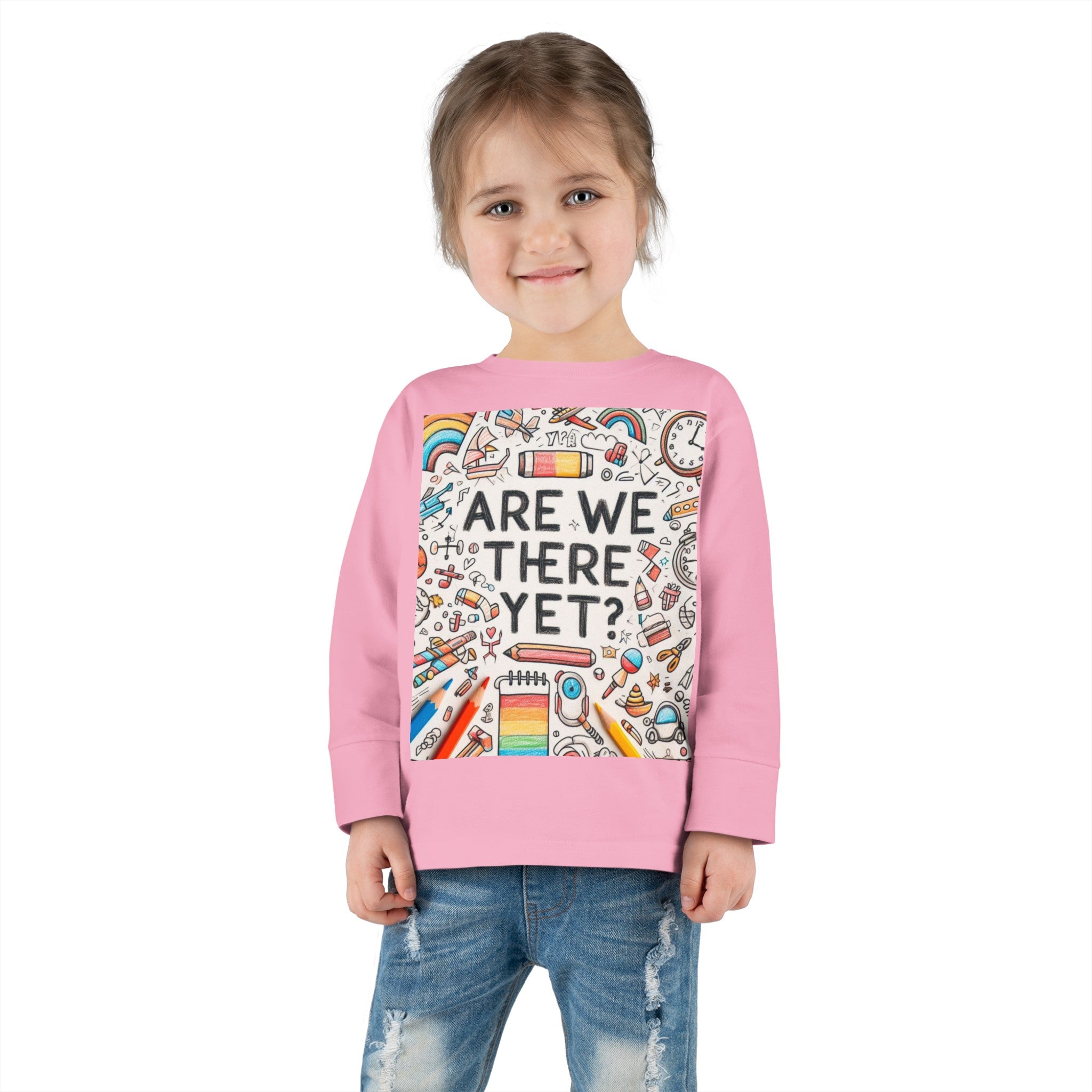 “Are We There Yet?” Toddler Long Sleeve Tee