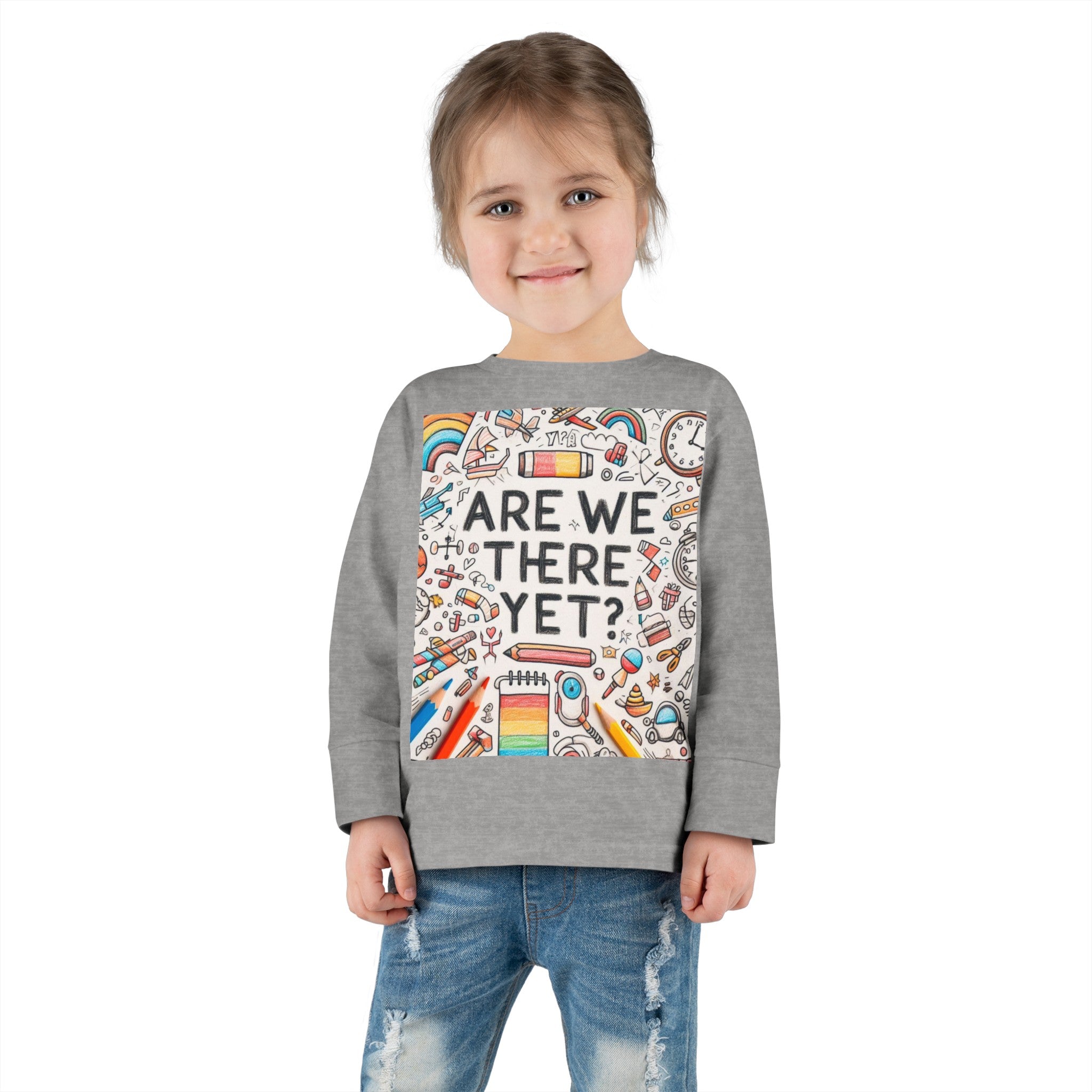“Are We There Yet?” Toddler Long Sleeve Tee