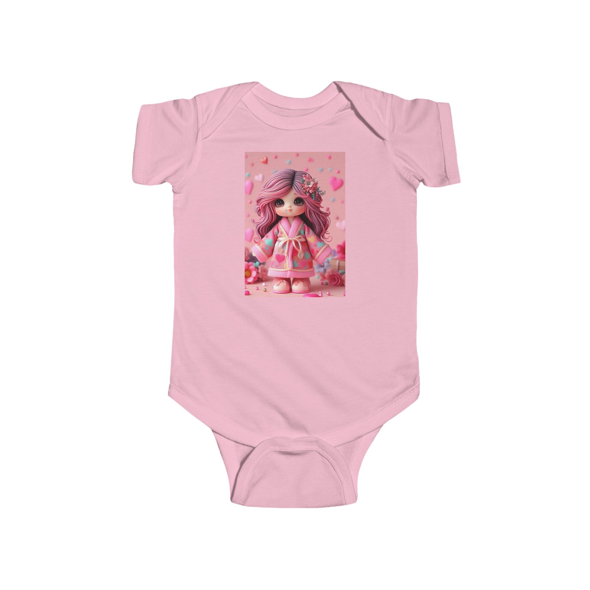"Cozy Baby doll Bath Robe": Infant Fine Jersey Bodysuit