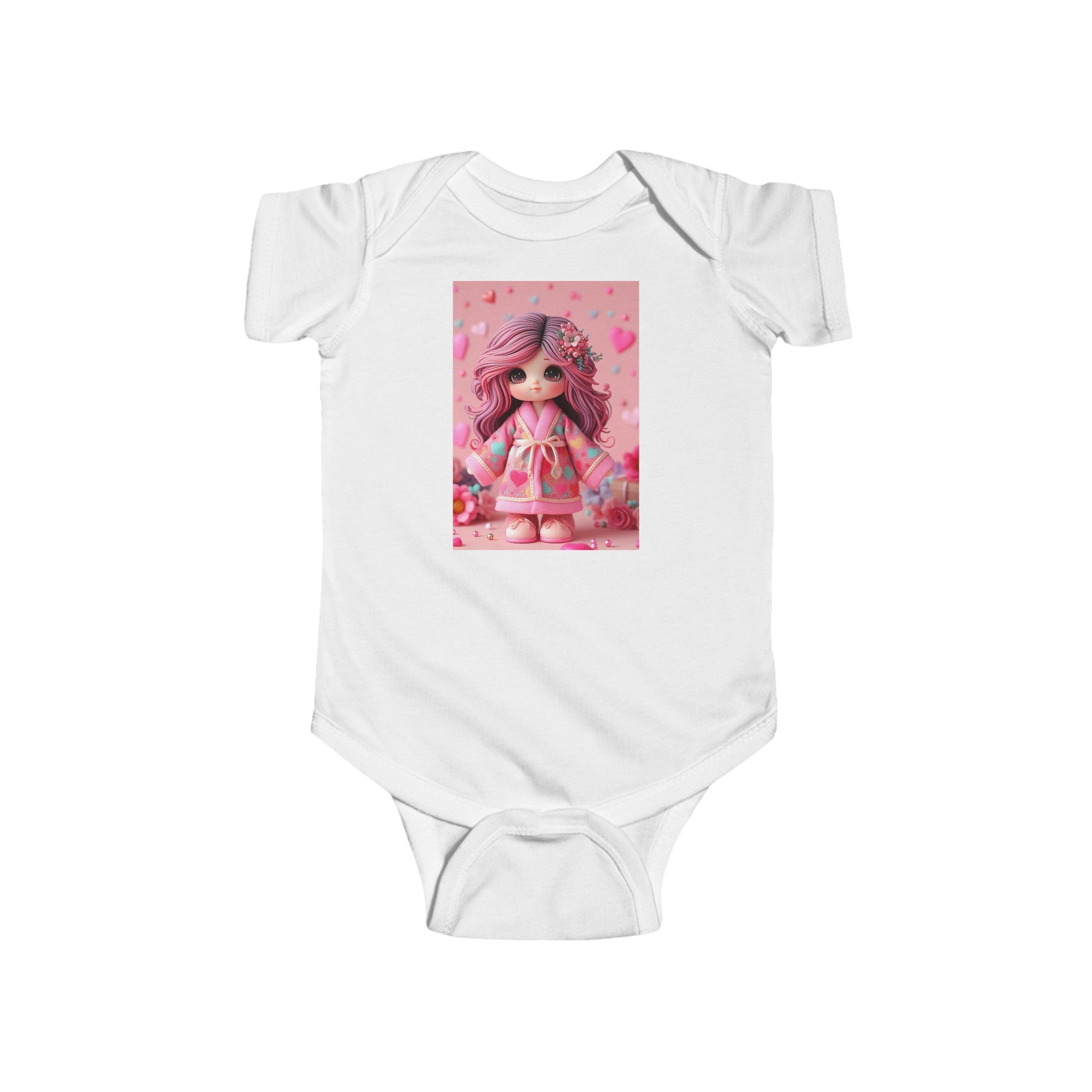 "Cozy Baby doll Bath Robe": Infant Fine Jersey Bodysuit
