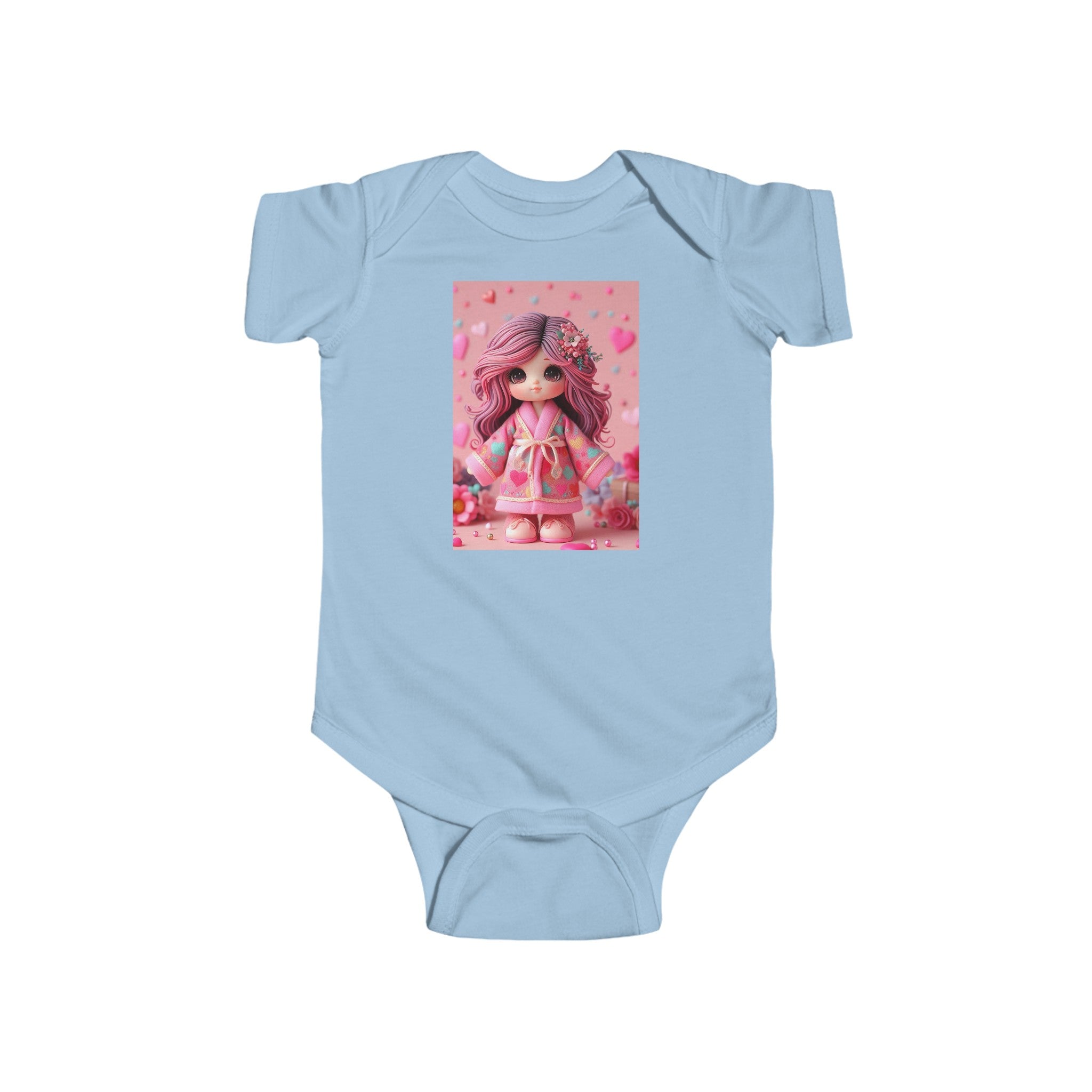 "Cozy Baby doll Bath Robe": Infant Fine Jersey Bodysuit