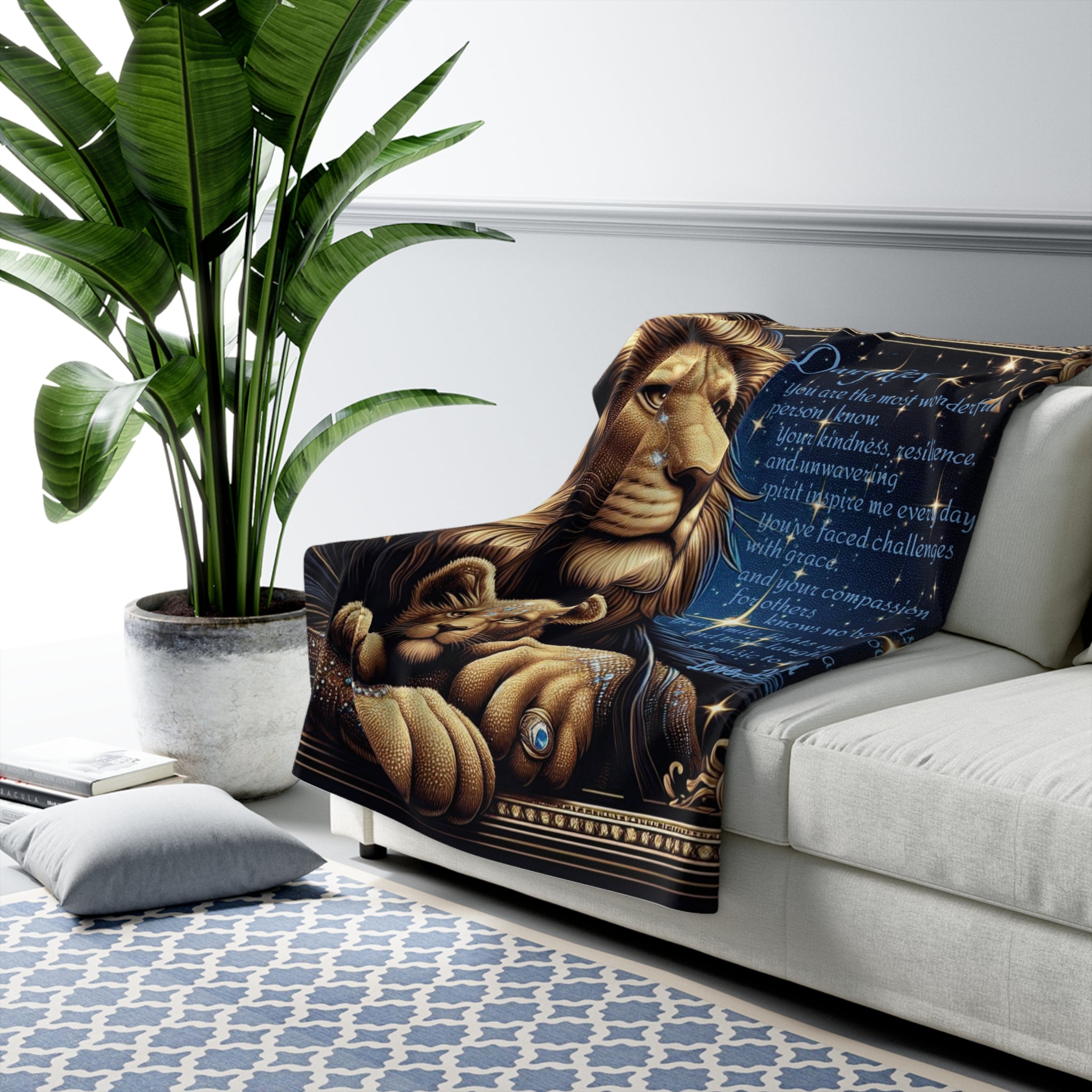 “My Daughter Is the Most Wonderful Person I Know” Sherpa Fleece Blanket