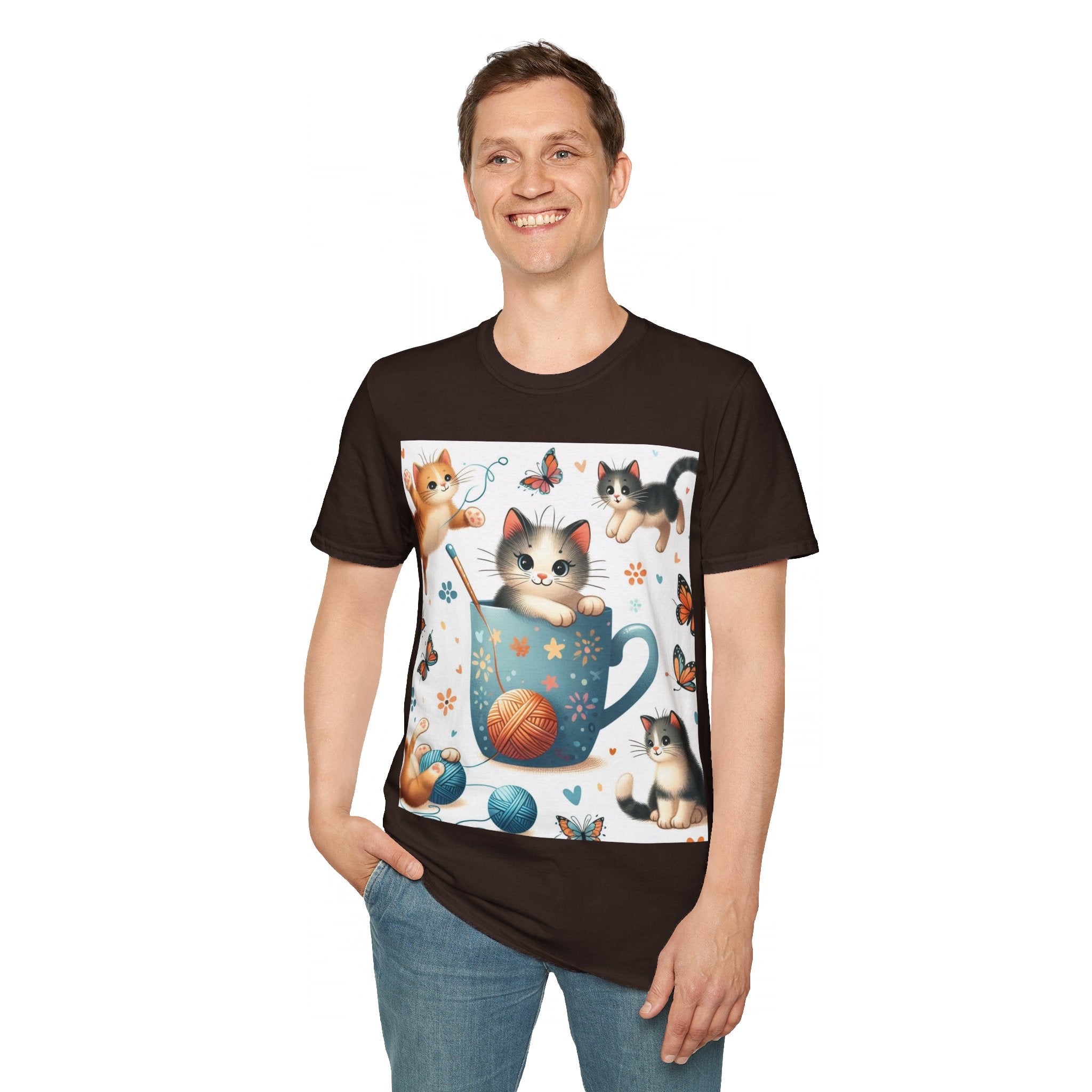 Purr-fect Comfort for Cat Lovers: Unisex Soft-Style T-Shirt