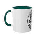 "White Sunflower" Colorful Mugs, 11oz