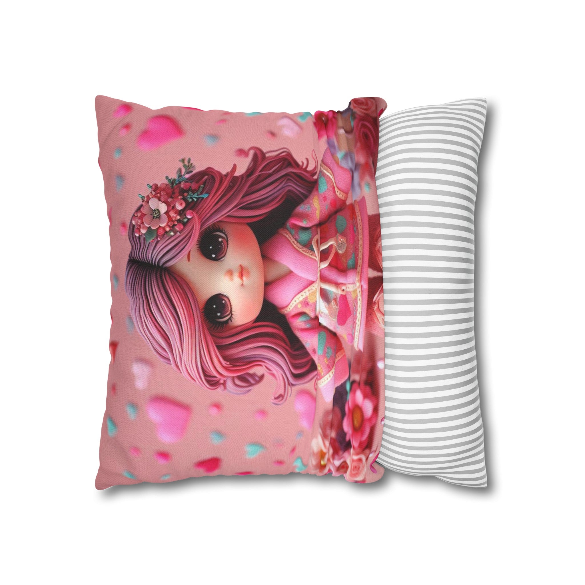 Spun Polyester Square Pillowcase