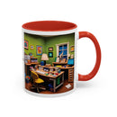 “Coffee: Because Adulting is Hard"  Accent Coffee Mug (11, 15oz)