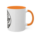 "White Sunflower" Colorful Mugs, 11oz