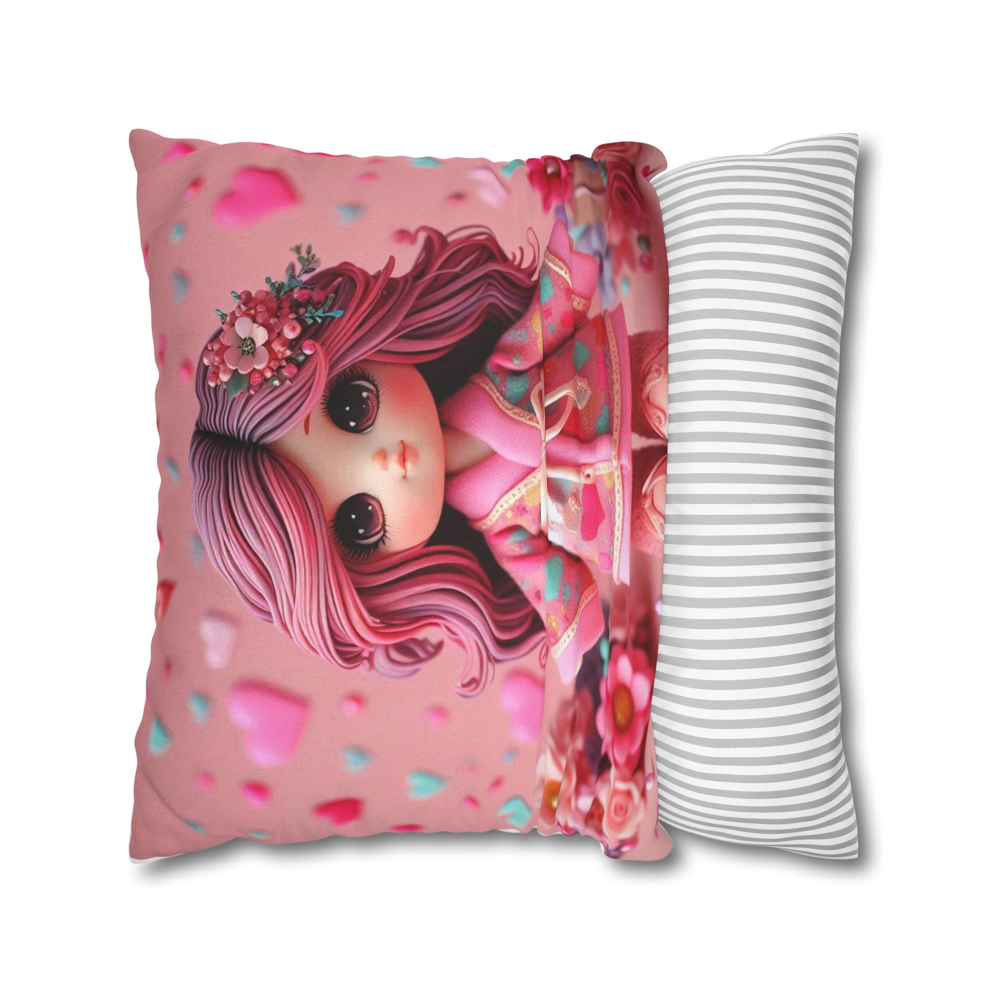 Spun Polyester Square Pillowcase