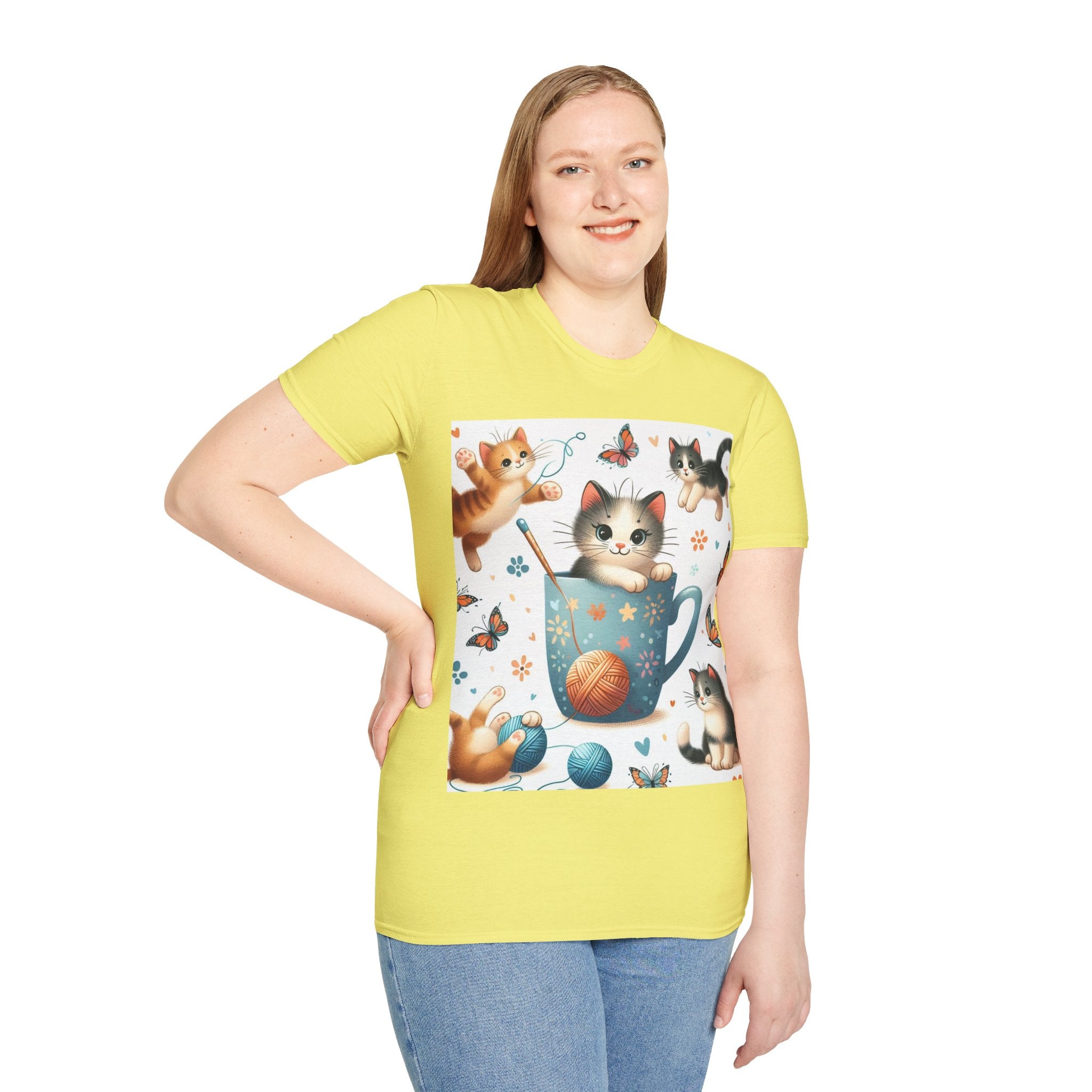 Purr-fect Comfort for Cat Lovers: Unisex Soft-Style T-Shirt