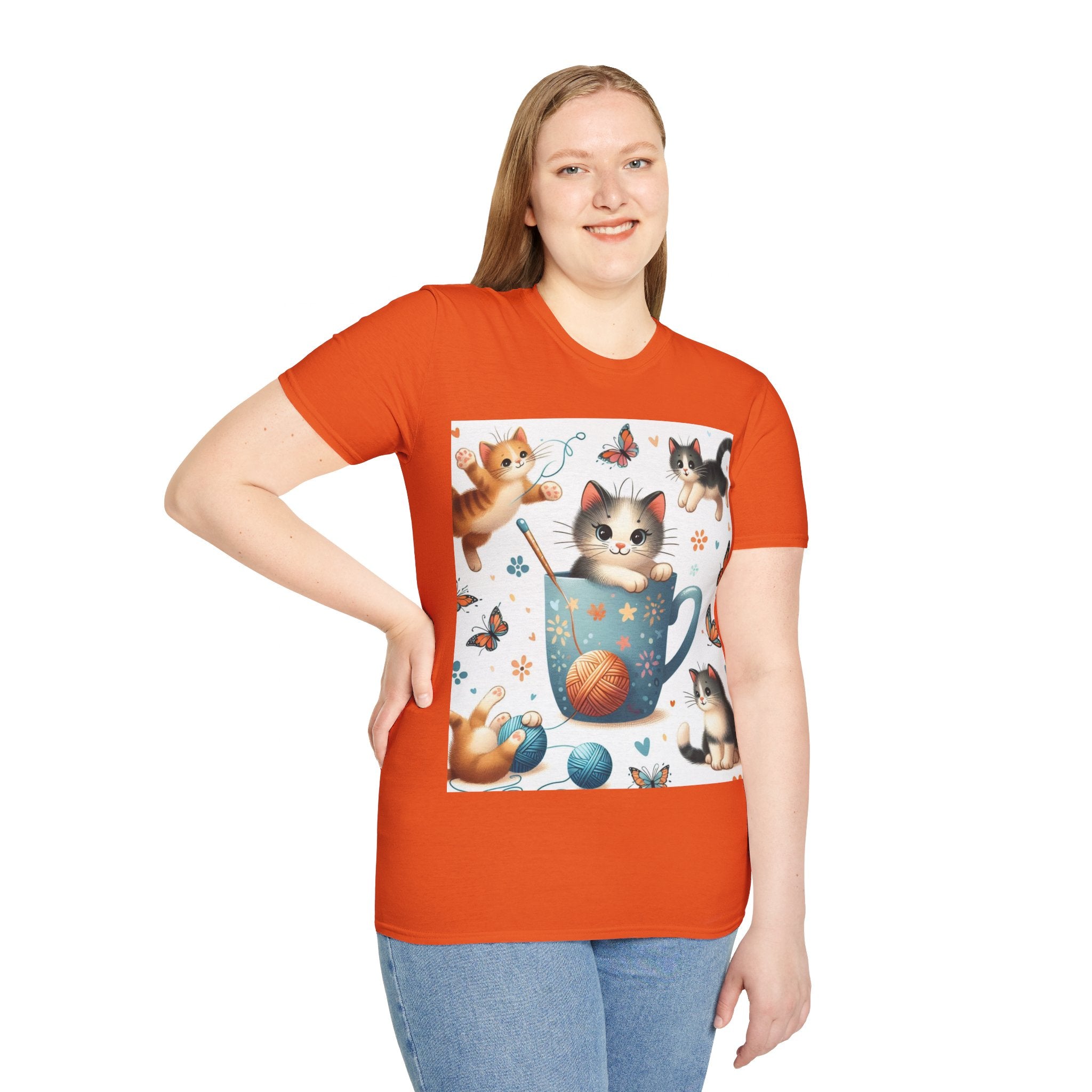 Purr-fect Comfort for Cat Lovers: Unisex Soft-Style T-Shirt