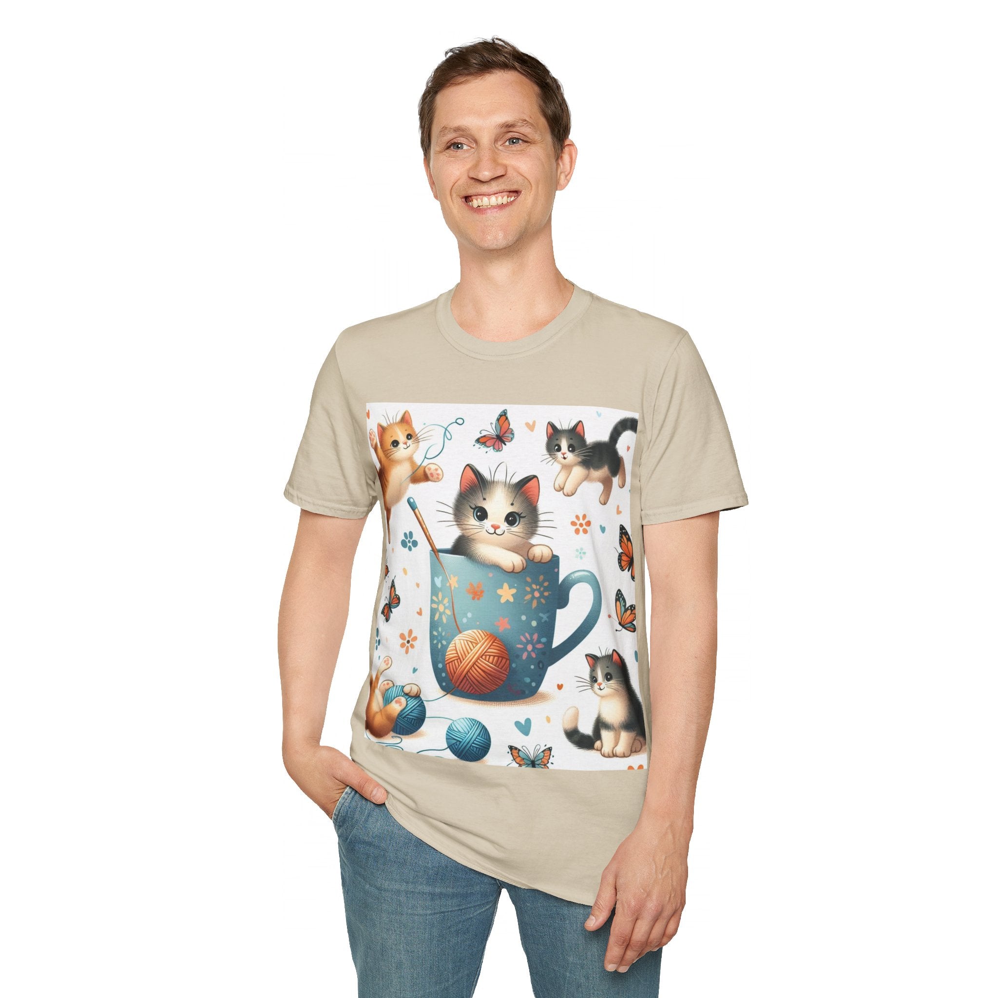 Purr-fect Comfort for Cat Lovers: Unisex Soft-Style T-Shirt