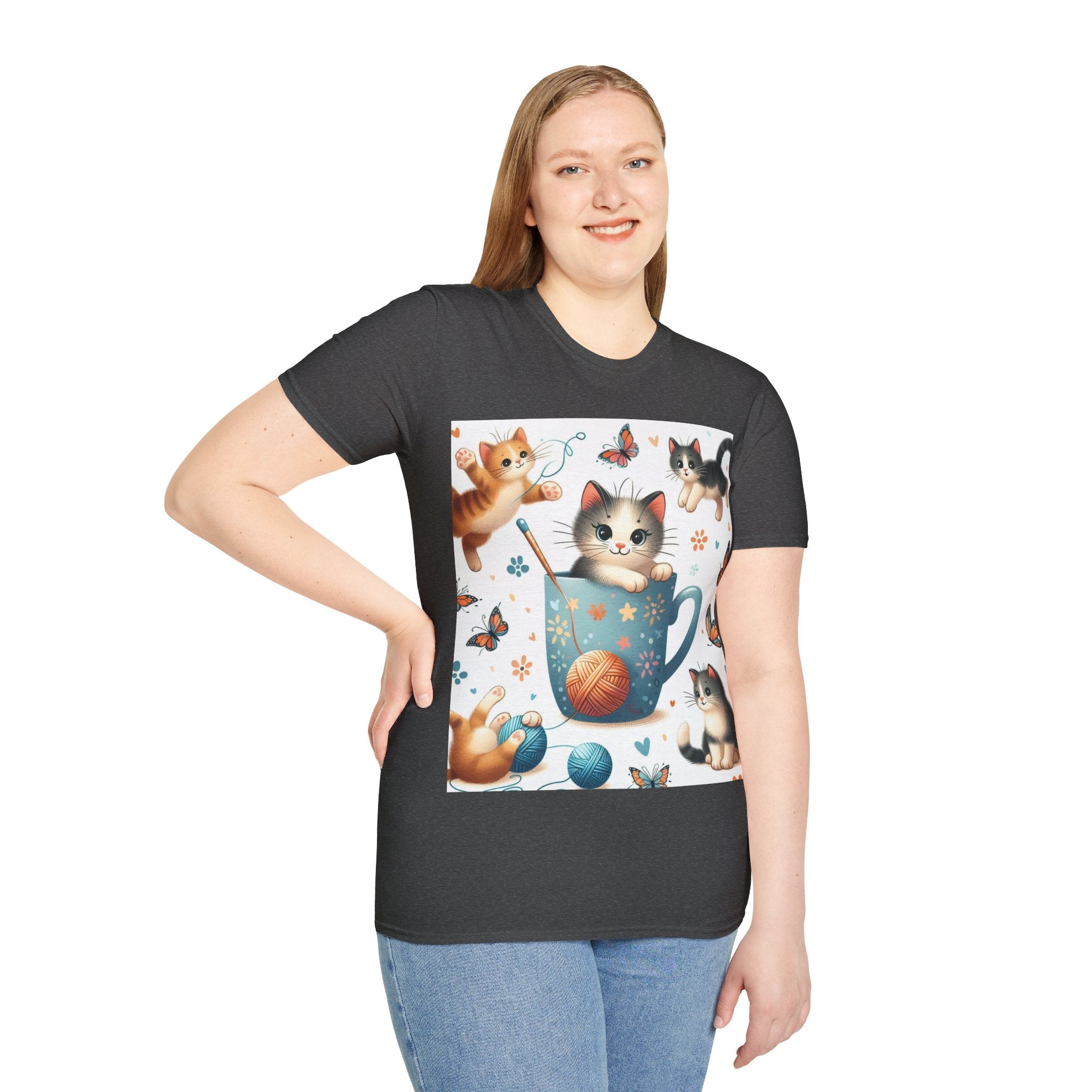 Purr-fect Comfort for Cat Lovers: Unisex Soft-Style T-Shirt