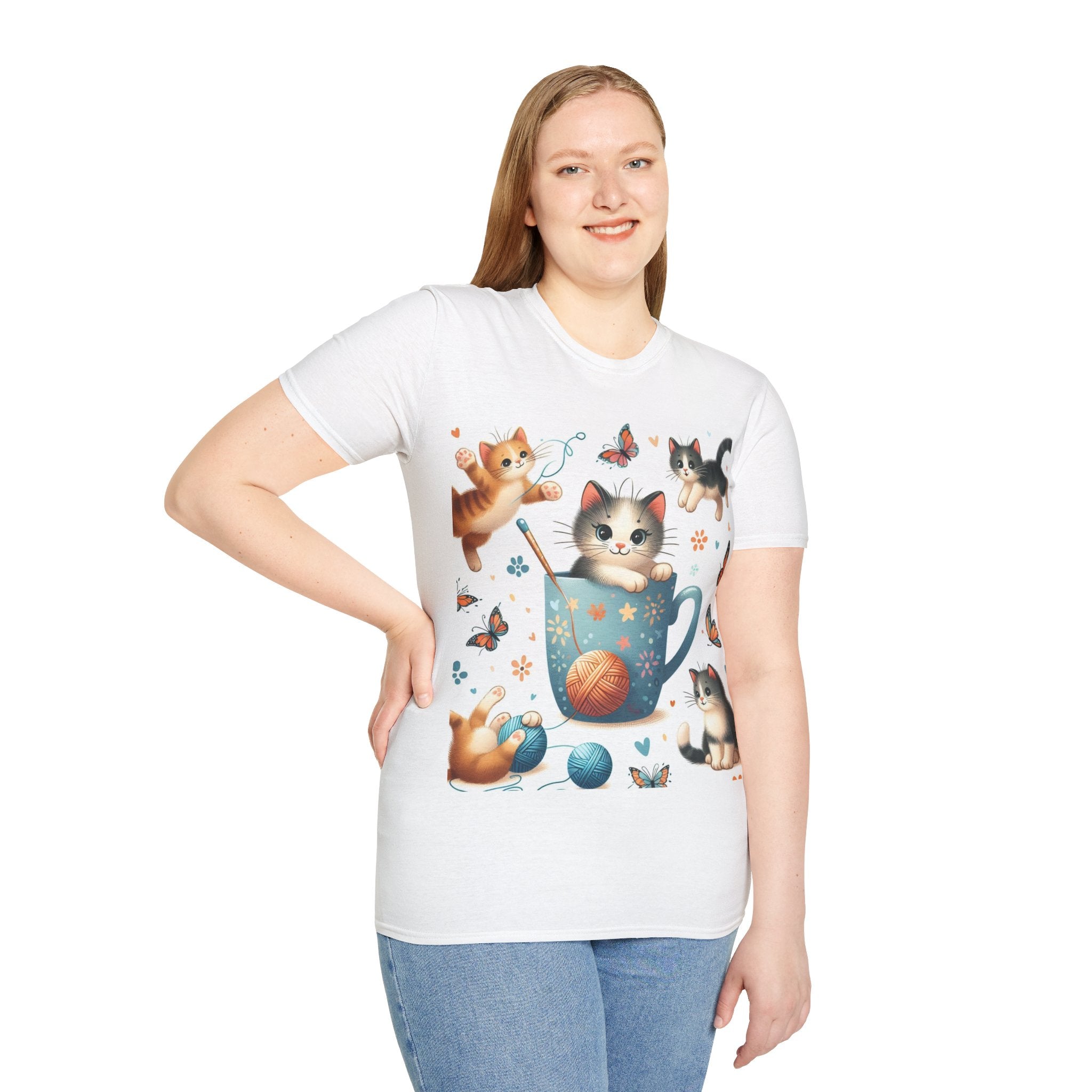 Purr-fect Comfort for Cat Lovers: Unisex Soft-Style T-Shirt