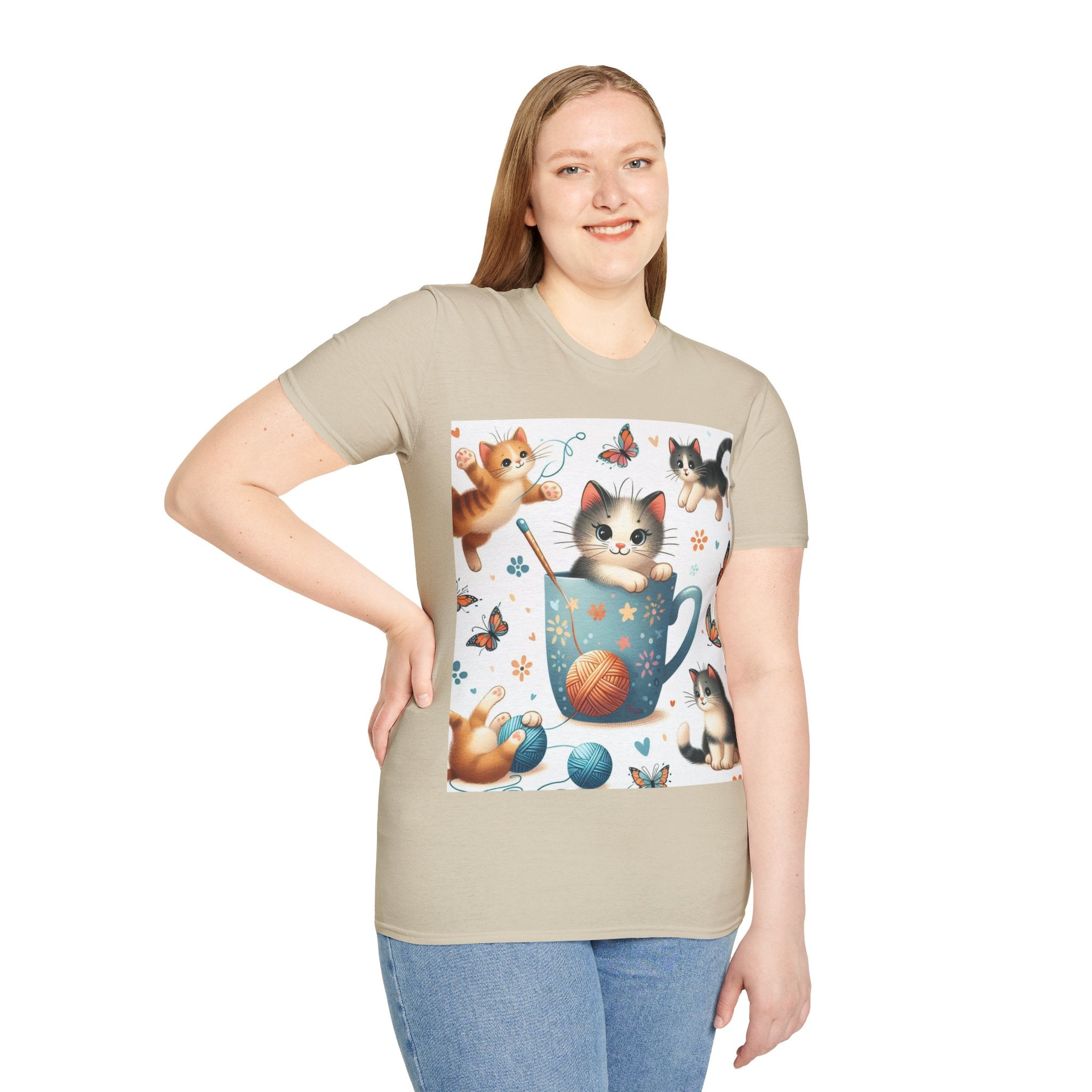 Purr-fect Comfort for Cat Lovers: Unisex Soft-Style T-Shirt