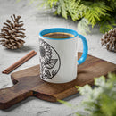 "White Sunflower" Colorful Mugs, 11oz