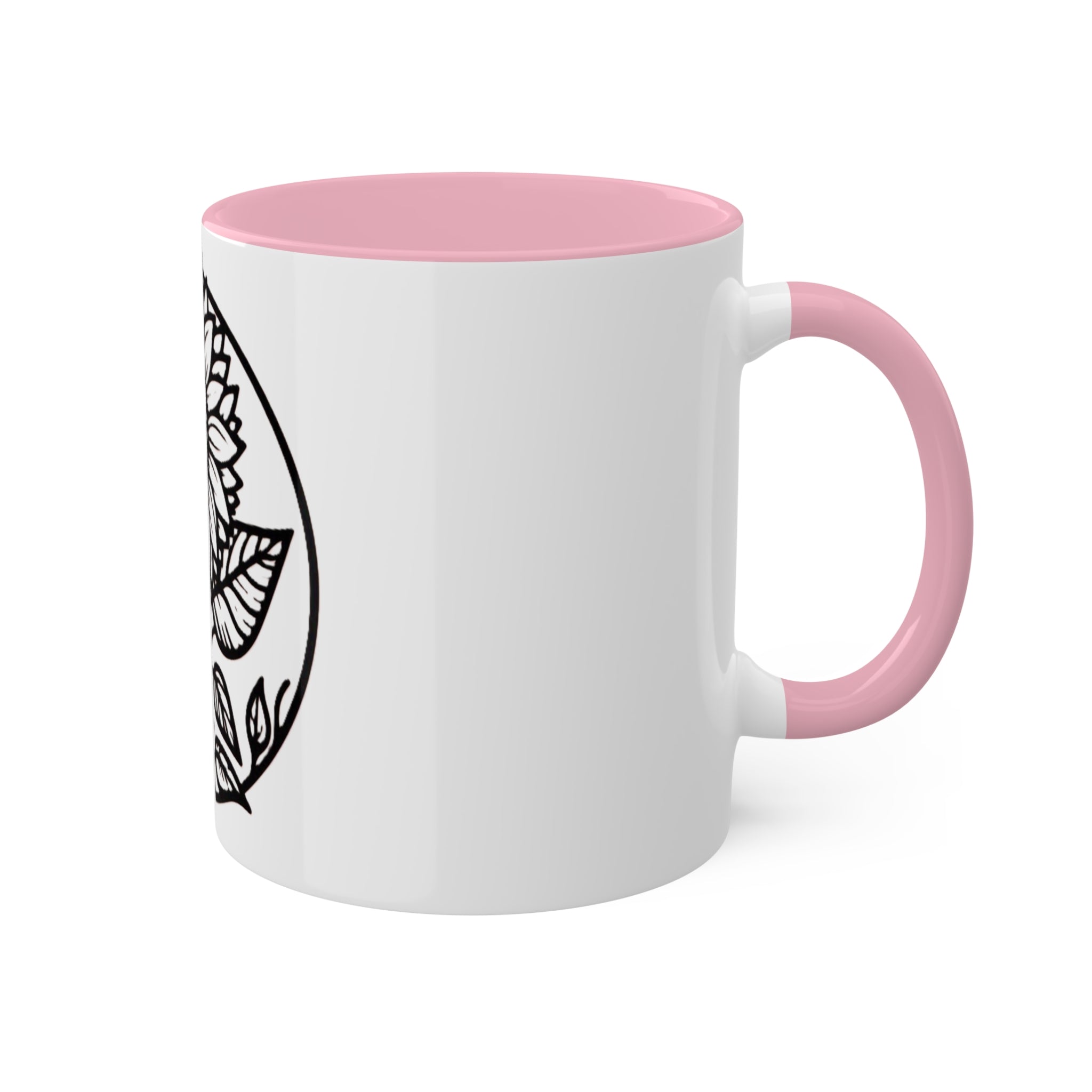 "White Sunflower" Colorful Mugs, 11oz
