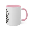 "White Sunflower" Colorful Mugs, 11oz