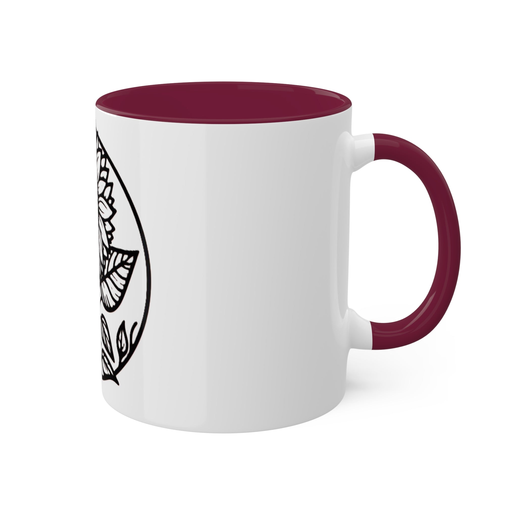 "White Sunflower" Colorful Mugs, 11oz