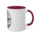 "White Sunflower" Colorful Mugs, 11oz