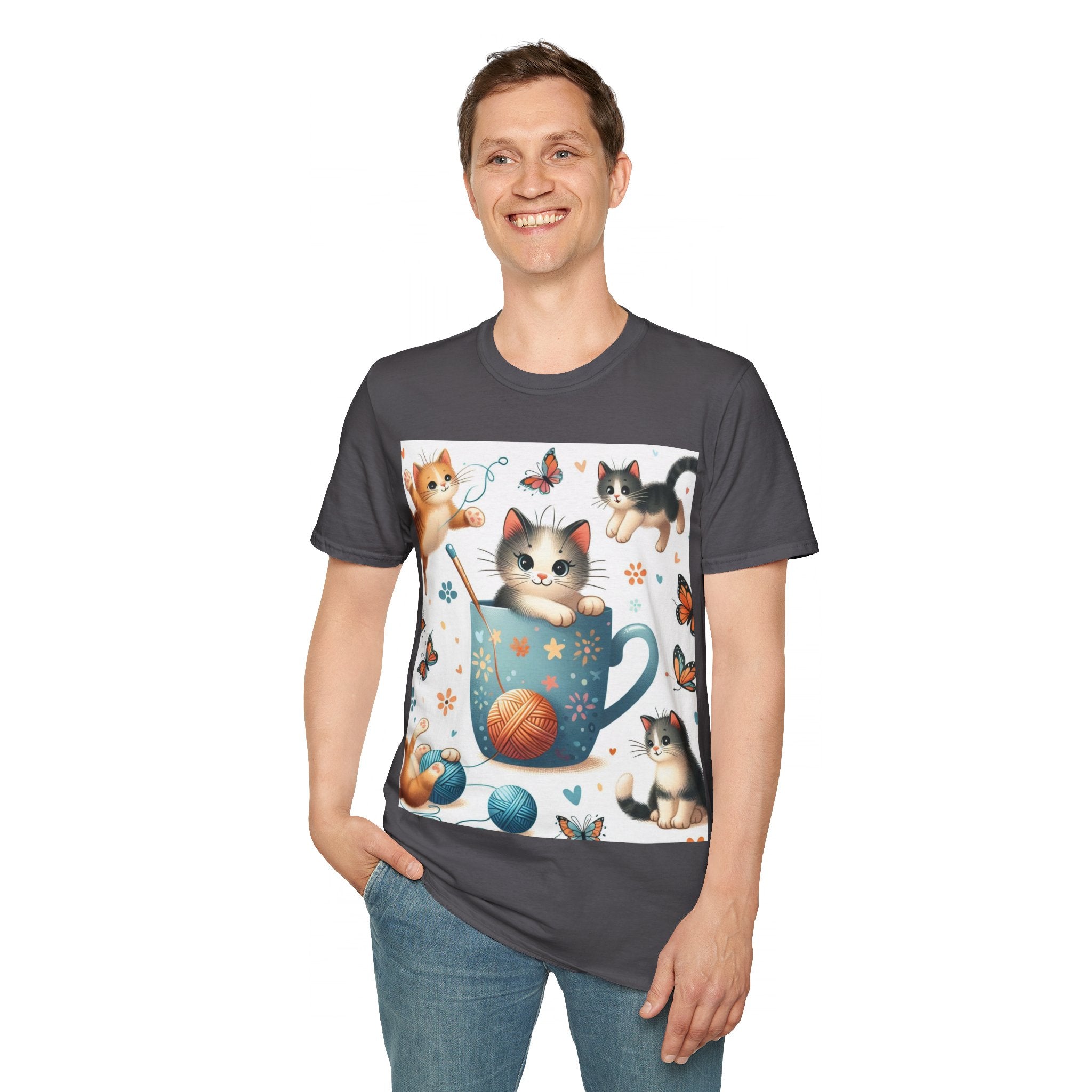 Purr-fect Comfort for Cat Lovers: Unisex Soft-Style T-Shirt