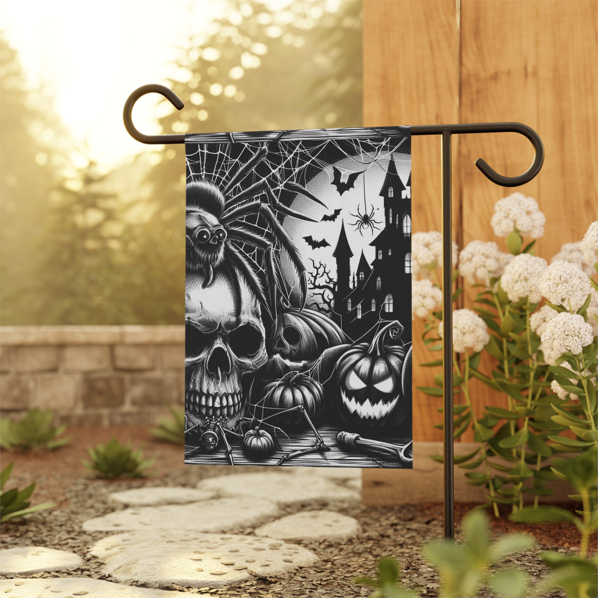 Spooky Halloween Garden & House Banner