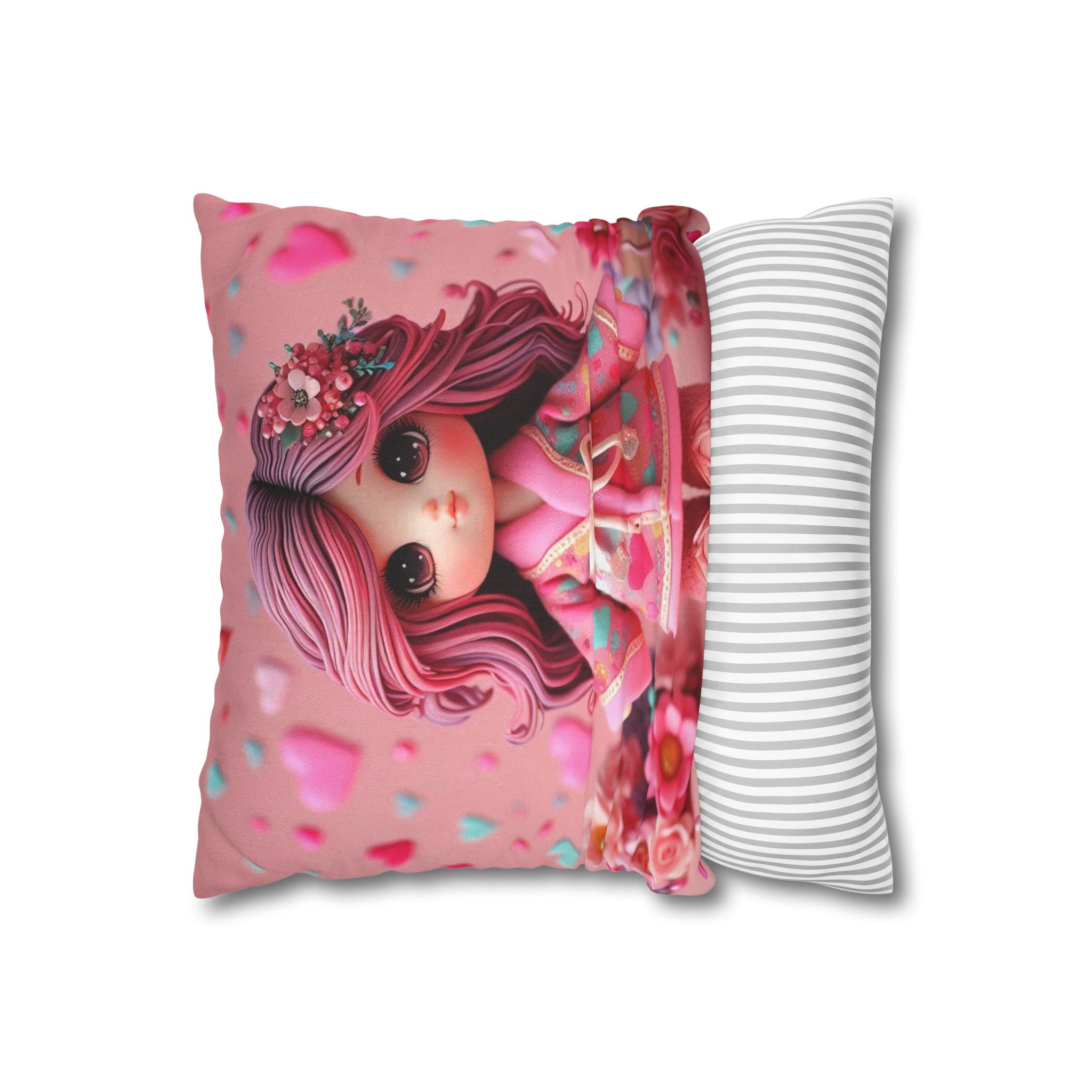 Spun Polyester Square Pillowcase