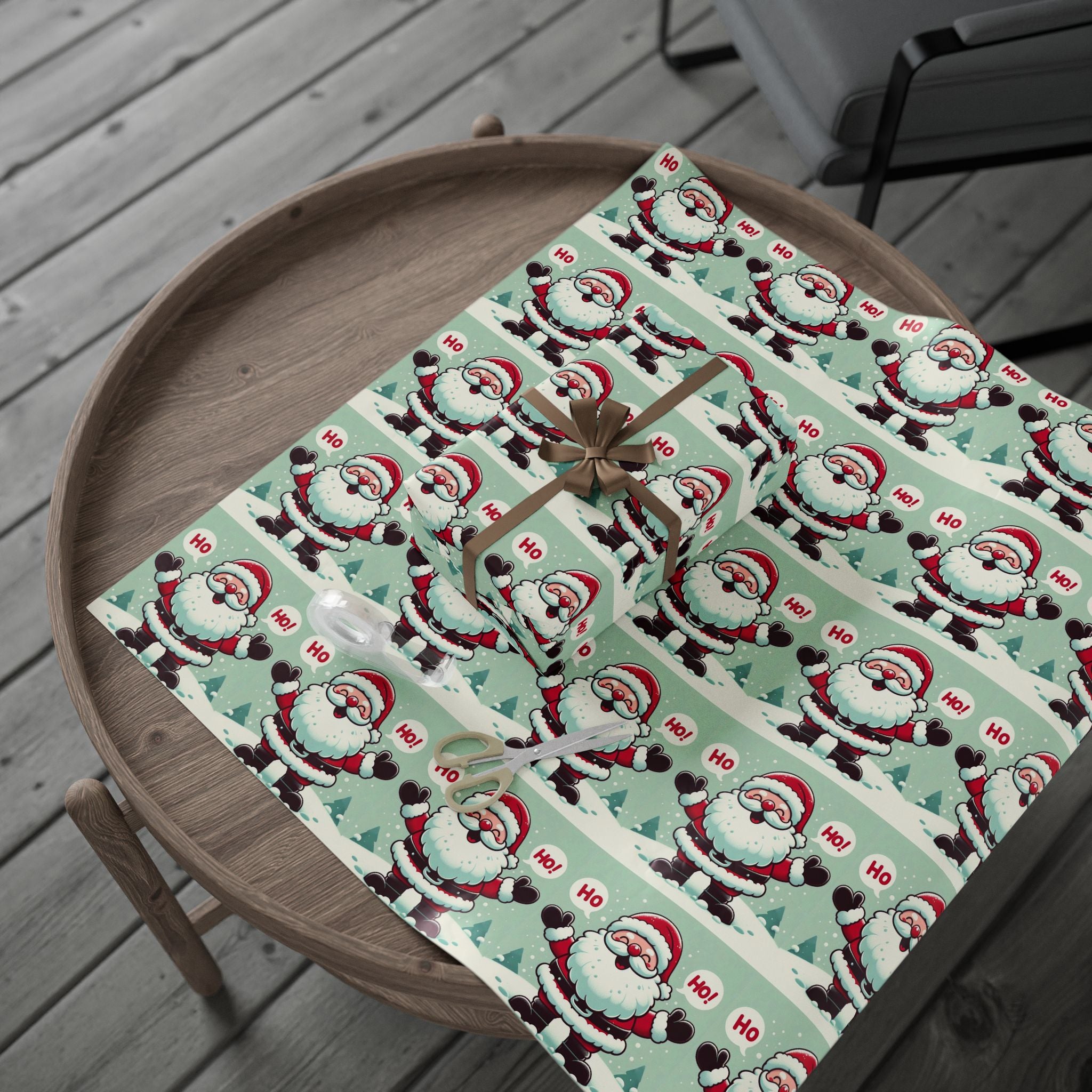 Santa Ho, Ho Print Wrapping Paper