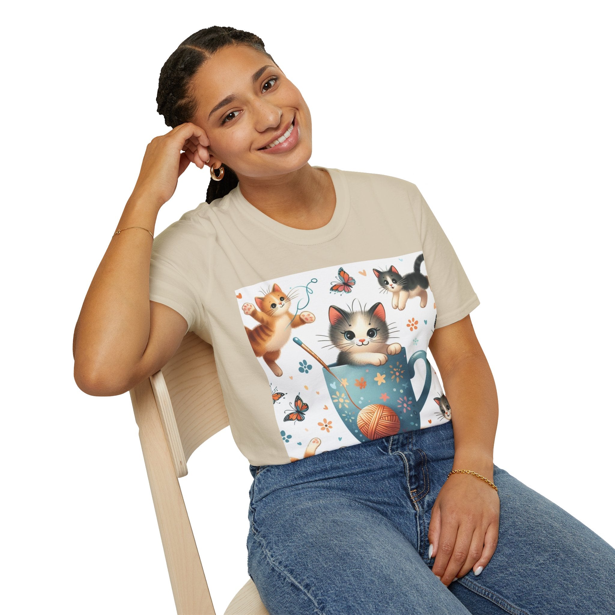 Purr-fect Comfort for Cat Lovers: Unisex Soft-Style T-Shirt