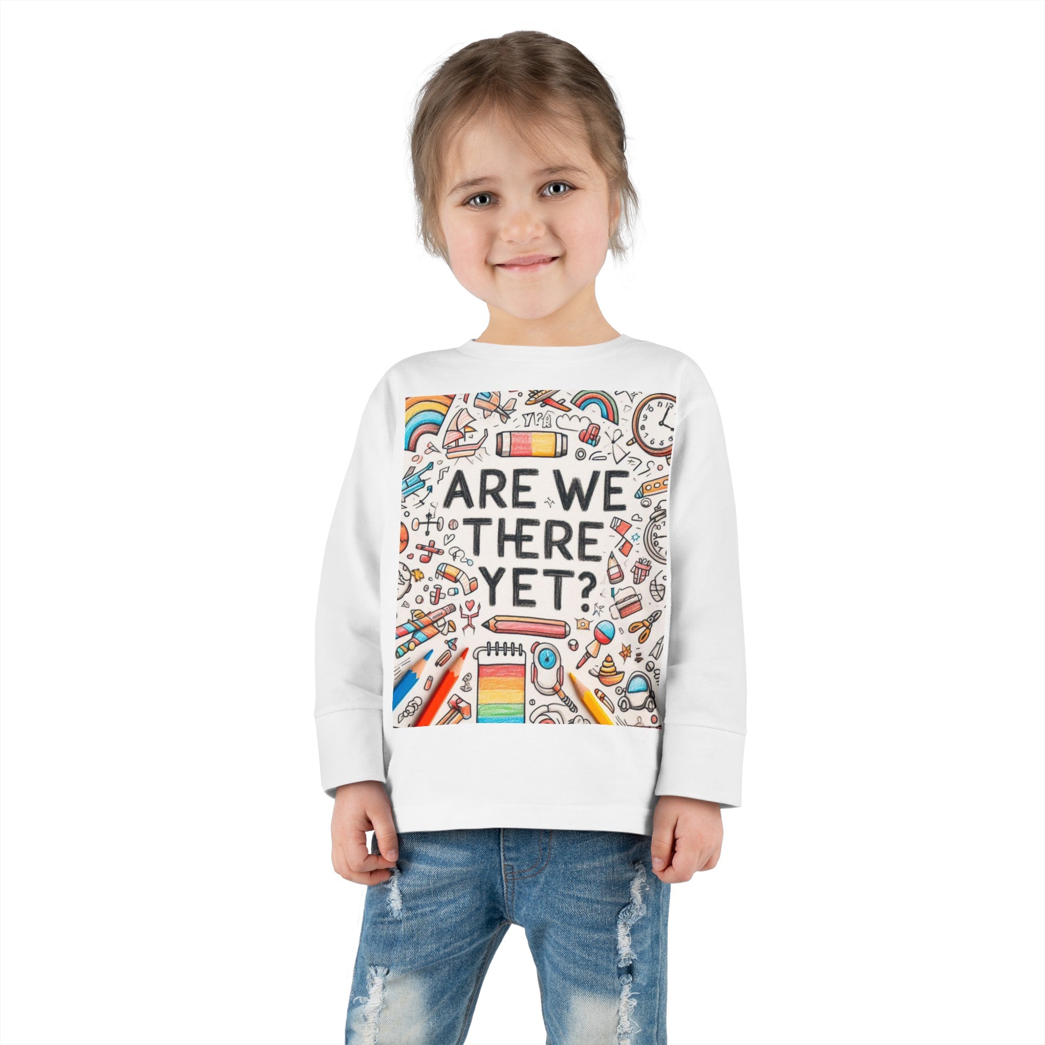 “Are We There Yet?” Toddler Long Sleeve Tee