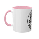 "White Sunflower" Colorful Mugs, 11oz