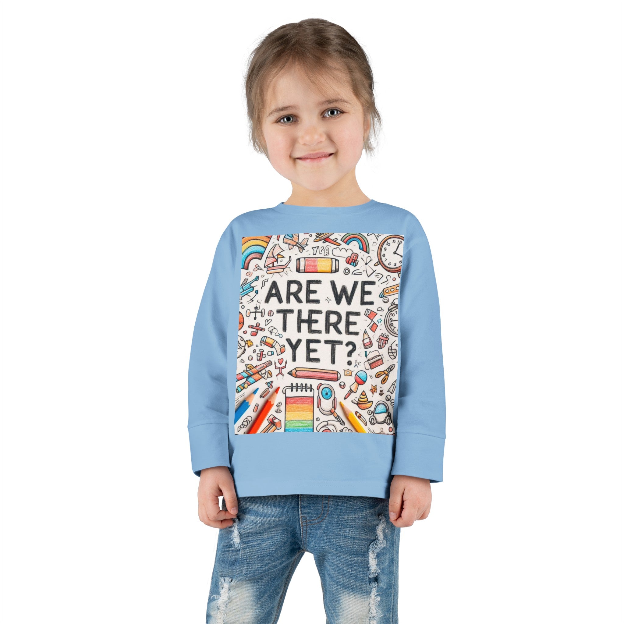 “Are We There Yet?” Toddler Long Sleeve Tee