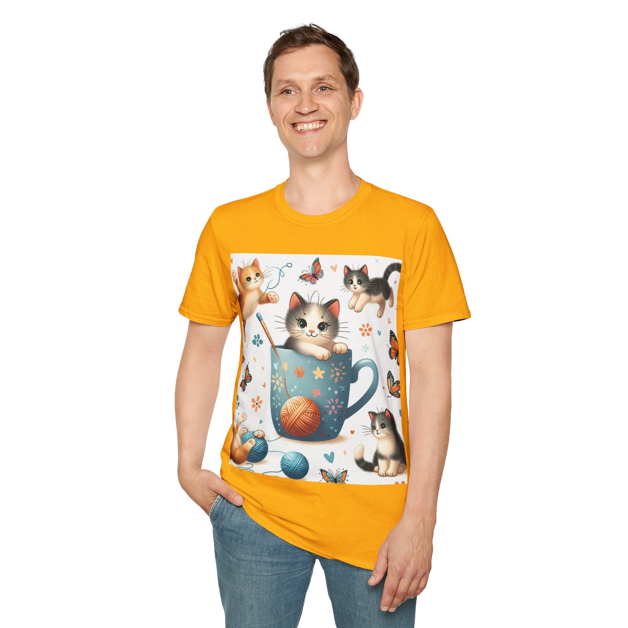 Purr-fect Comfort for Cat Lovers: Unisex Soft-Style T-Shirt
