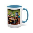 “Coffee: Because Adulting is Hard"  Accent Coffee Mug (11, 15oz)
